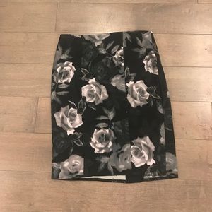 B & W Rose Skirt